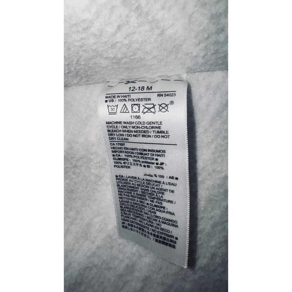 Old Navy Baby Girl Hooded Poncho‎ Cape Light Gray 12 18 Months